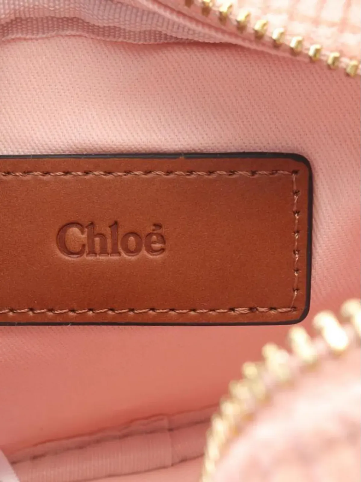 Chloé Pre-Owned コーデュロイショルダーバッグ - 画像4