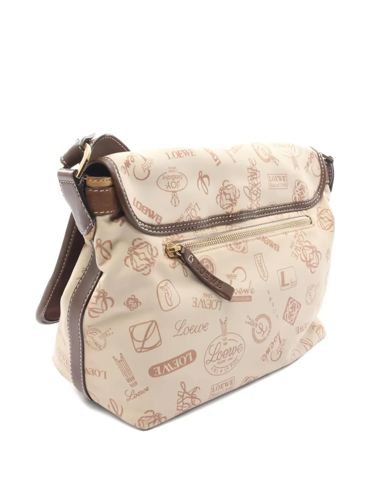 Loewe Pre-Owned 2000s 160th Anniversary ロゴ ショルダーバッグ - Neutrals - 画像2