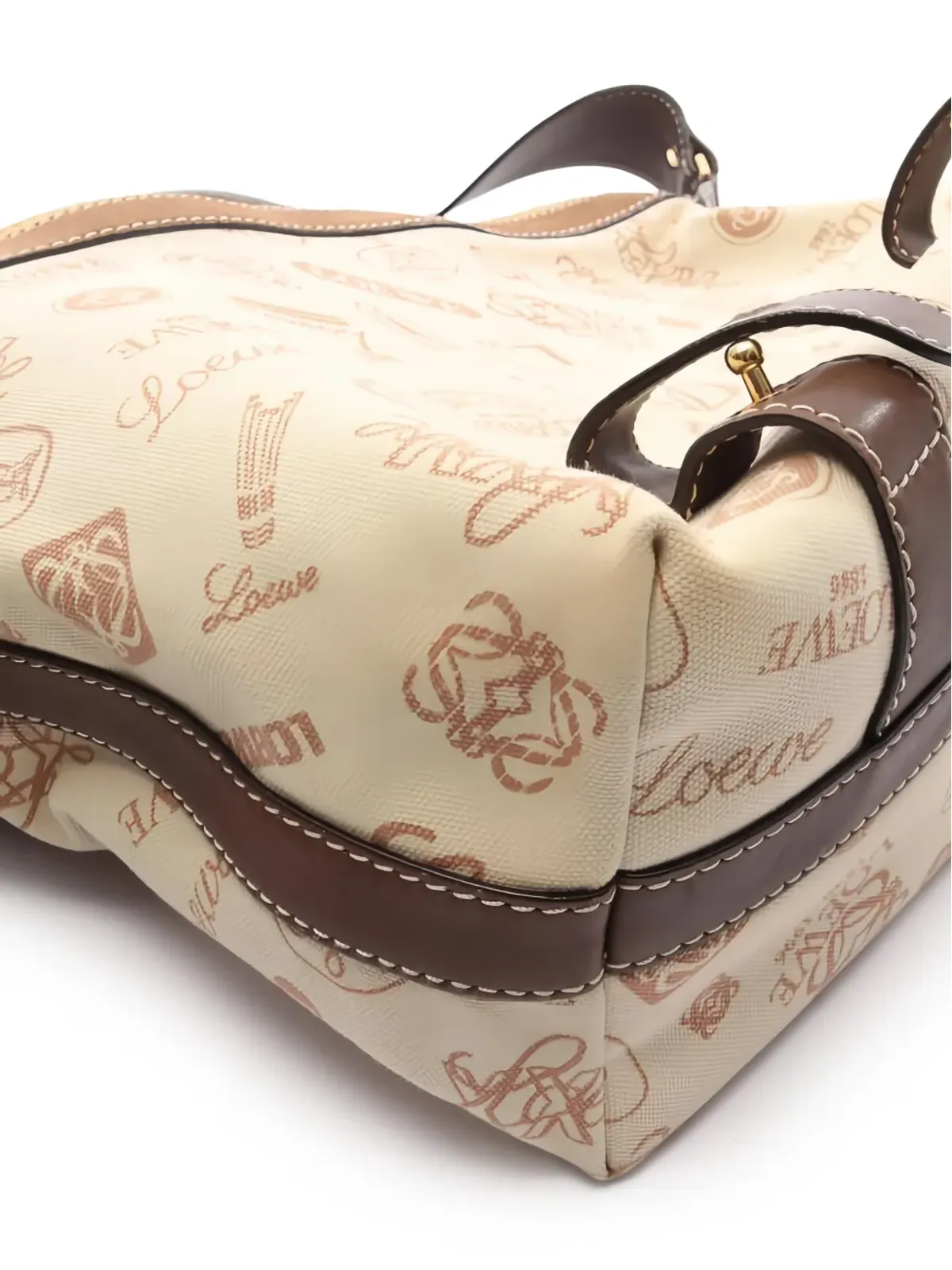 Loewe Pre-Owned 2000s 160th Anniversary ロゴ ショルダーバッグ - Neutrals - 画像4