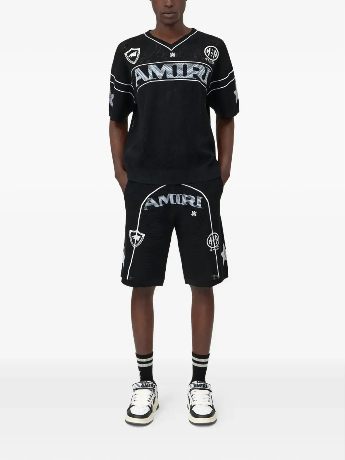 AMIRI Vネック ジャージーTシャツ - 画像2