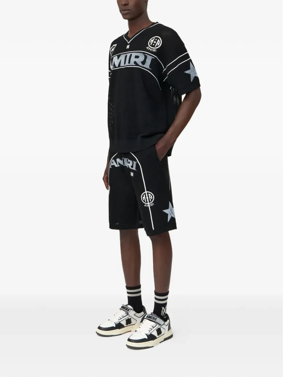 AMIRI Vネック ジャージーTシャツ - 画像3