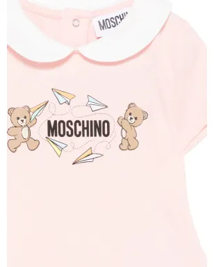Moschino Kids ロゴディテール ベビーグロウセット - ピンク - サムネイル2