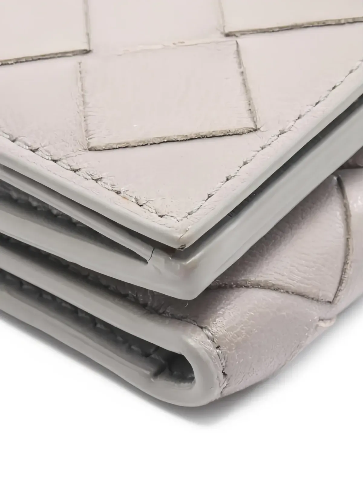 Bottega Veneta Pre-Owned 2000S Intrecciato trifold leather wallet - Grey - 画像5