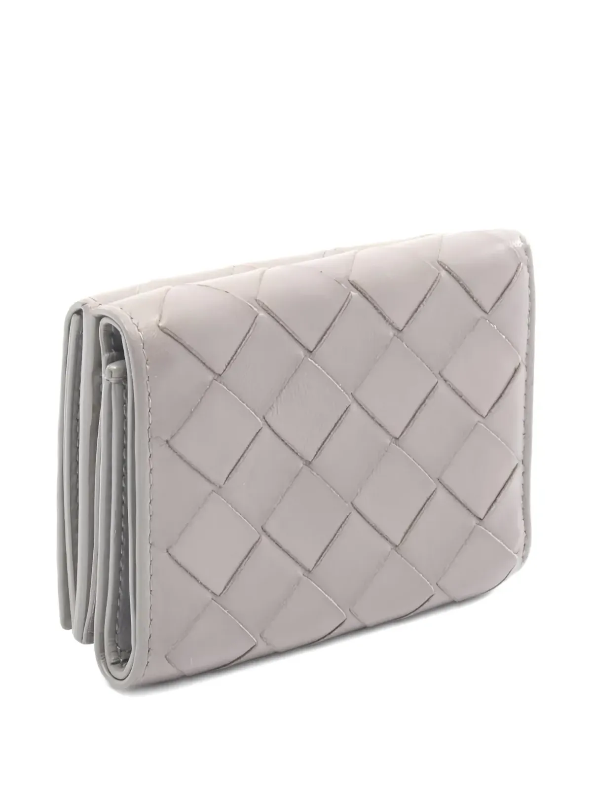 Bottega Veneta Pre-Owned 2000S Intrecciato trifold leather wallet - Grey - 画像2