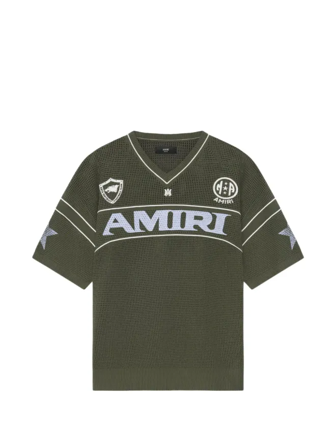 AMIRI AMIRI ロゴディテール Vネック Tシャツ - グリーンの商品画像