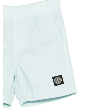 Stone Island Junior Compassロゴパッチ付きスイムショーツ - ブルー - サムネイル3