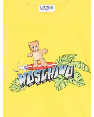 Moschino Kids プリント付きクルーネックTシャツ - Yellow - サムネイル3