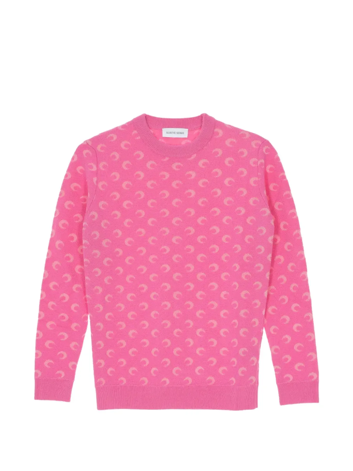 Marine Serre Moon-jacquard crew-neck sweater - 画像1
