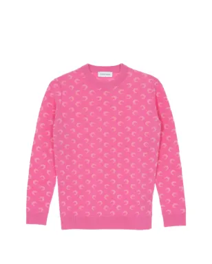 Marine Serre Moon-jacquard crew-neck sweater - サムネイル1