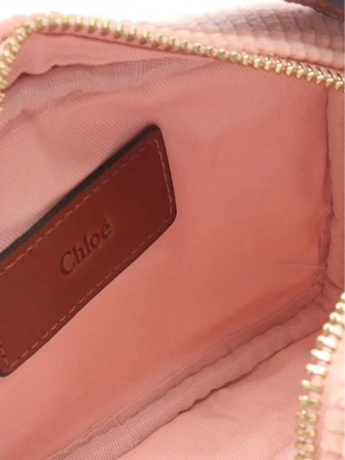 Chloé Pre-Owned 20s レザー コーデュロイ ショルダーバッグ - ピンク - 画像3