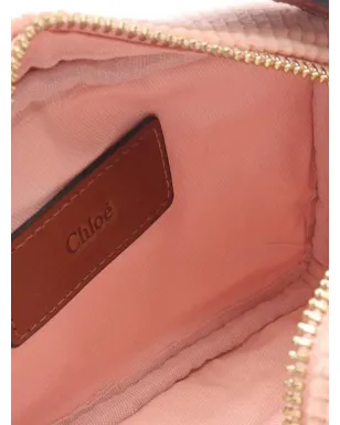 Chloé Pre-Owned 20s レザー コーデュロイ ショルダーバッグ - ピンク - サムネイル3