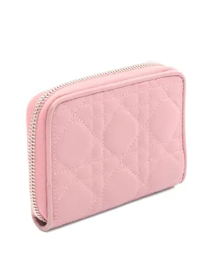 Christian Dior Pre-Owned レディディオール カナージュ レザー ウォレット ピンク - サムネイル2
