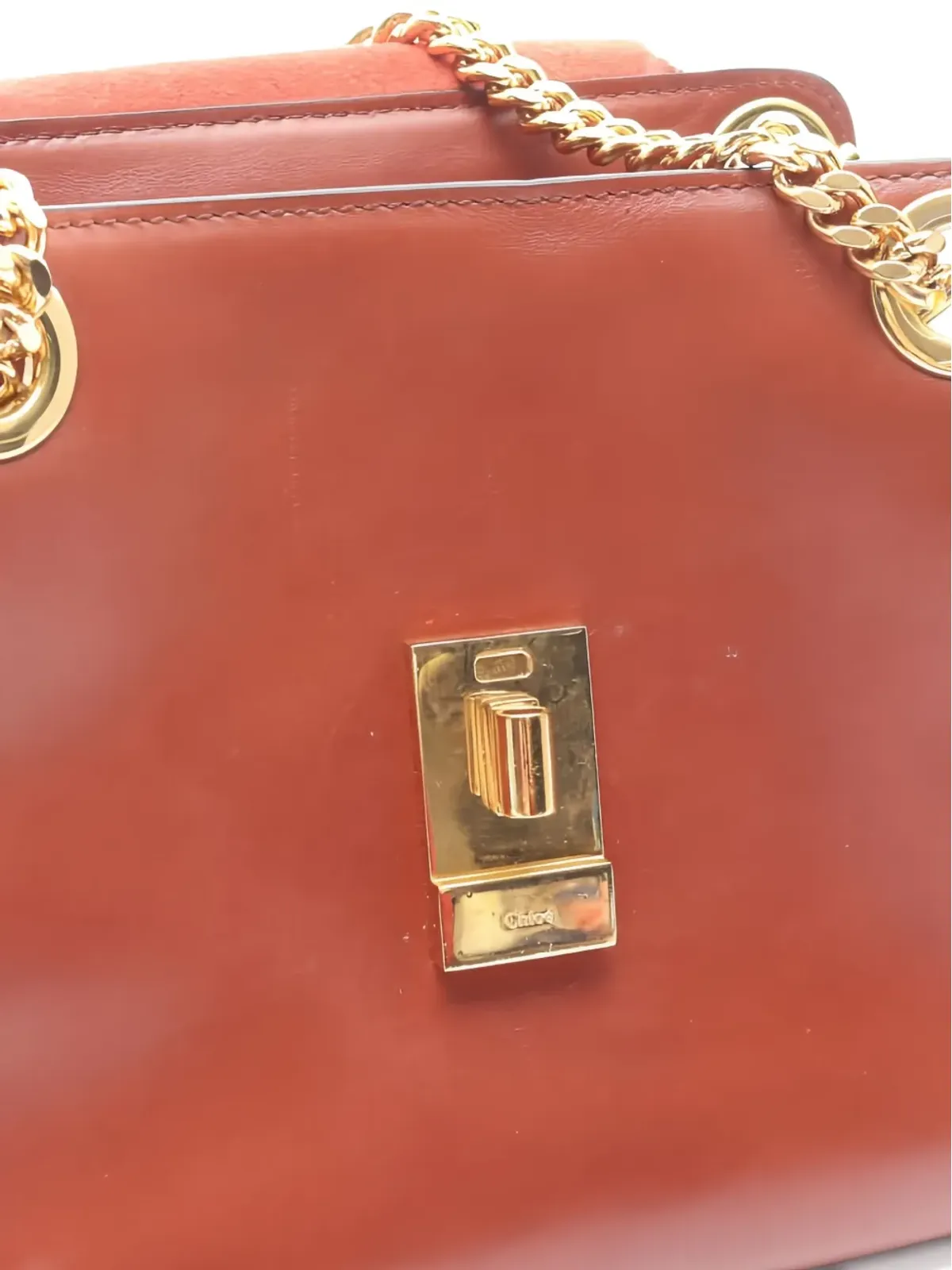 Chloé Pre-Owned アニー チェーンストラップ レザー ショルダーバッグ - 画像5