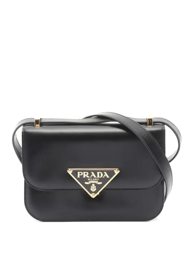 Prada Pre-Owned Prada Pre-Owned エンブレム レザー ショルダーバッグの商品画像