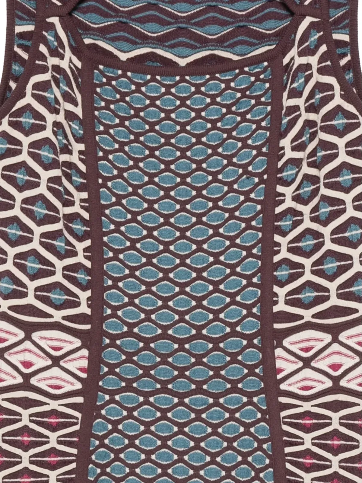 Missoni Pre-Owned 2010年代 パターン柄 ミディドレス - ブラウン - 画像3