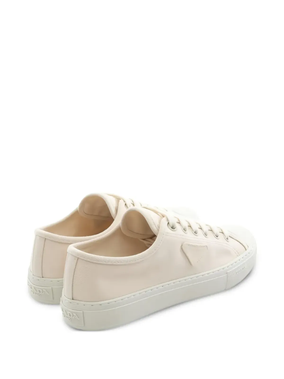 Prada Pre-Owned キャンバス トライアングルロゴ スニーカー - 画像2