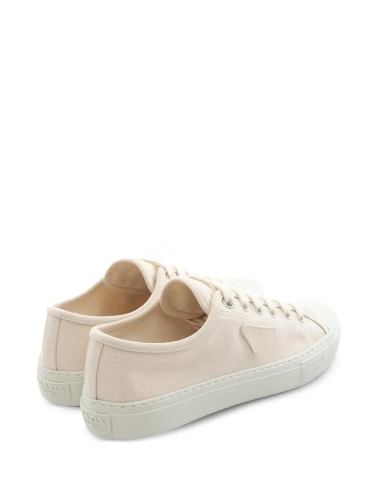 Prada Pre-Owned ビンテージ 2020年代 トライアングルロゴ キャンバススニーカー - 画像3