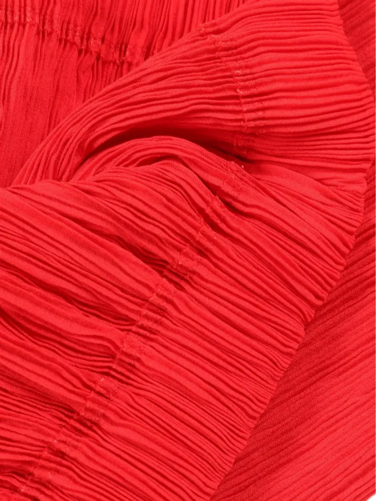 Issey Miyake ビンテージ プリーツミディスカート レッド - 画像5