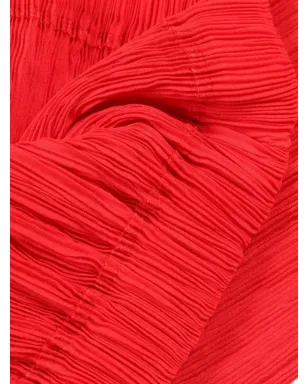 Issey Miyake ビンテージ プリーツミディスカート レッド - サムネイル5