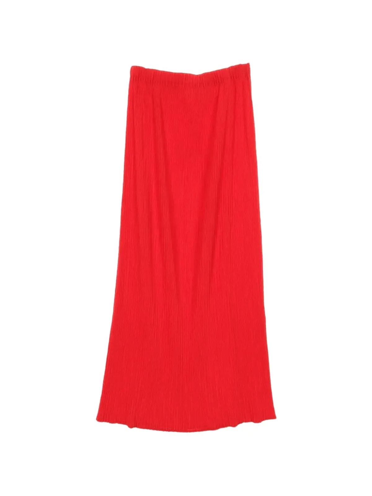 Issey Miyake ビンテージ プリーツミディスカート レッド - 画像2