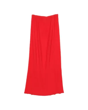 Issey Miyake ビンテージ プリーツミディスカート レッド - サムネイル2