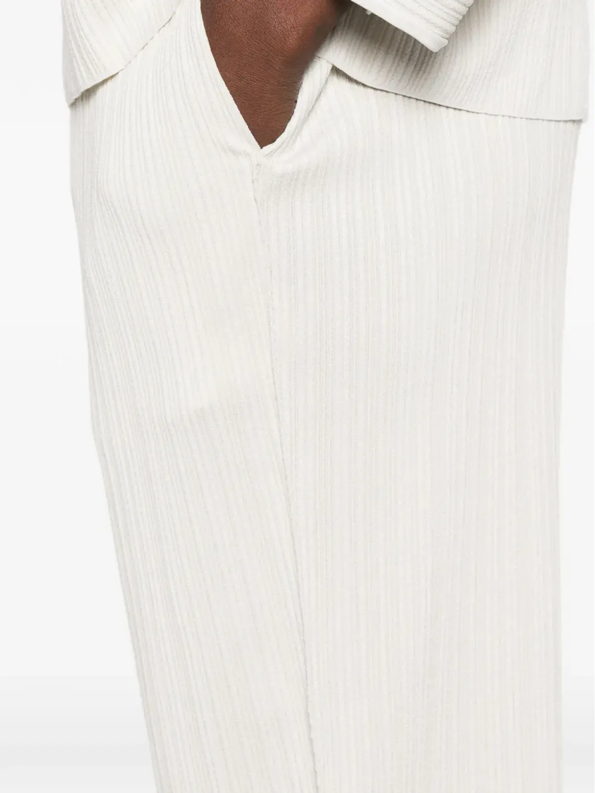 Issey Miyake プリーツ入りクロップドパンツ - 画像5