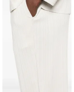 Issey Miyake プリーツ入りクロップドパンツ - サムネイル5