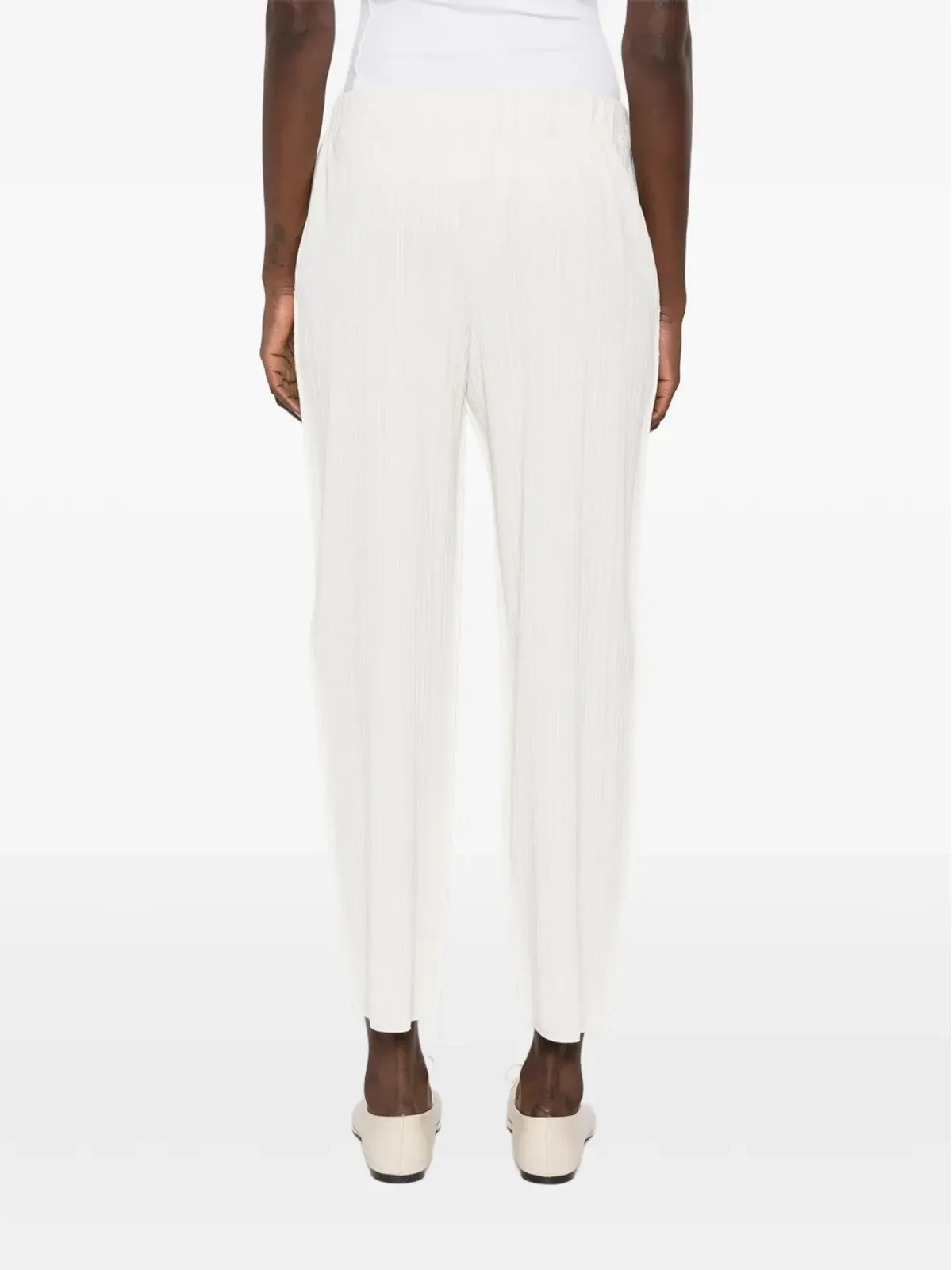 Issey Miyake プリーツ入りクロップドパンツ - 画像4