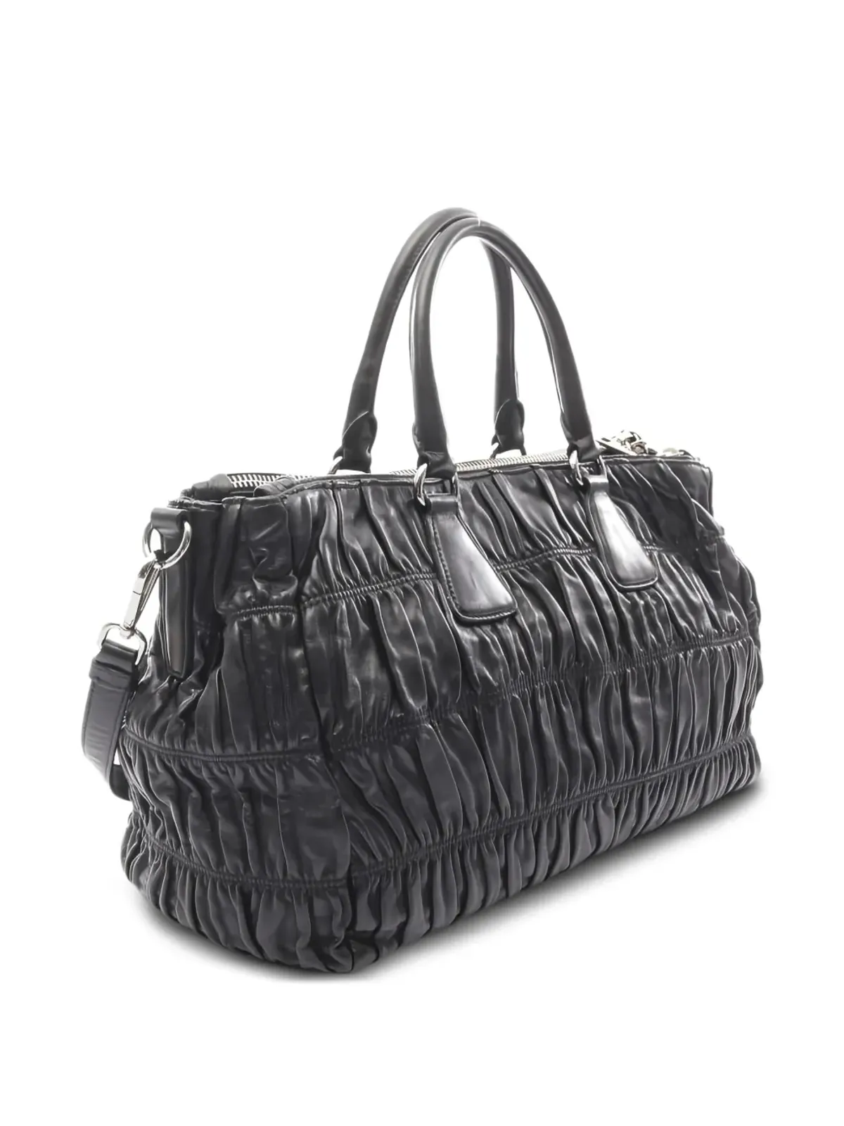 Prada Pre-Owned ガーフル・レザー・トートバッグ - 画像2