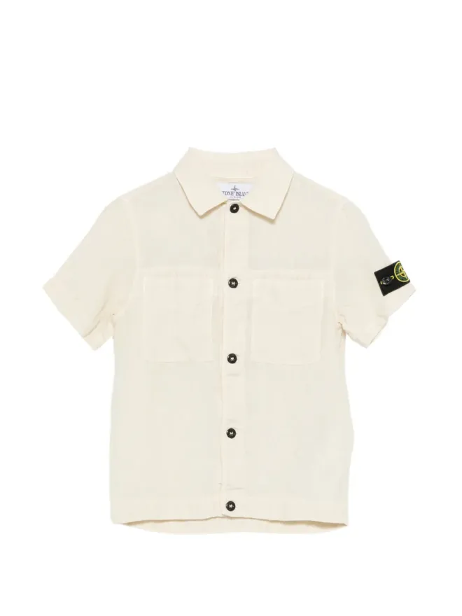 Stone Island Junior Stone Island Junior チェストポケット付き半袖シャツの商品画像