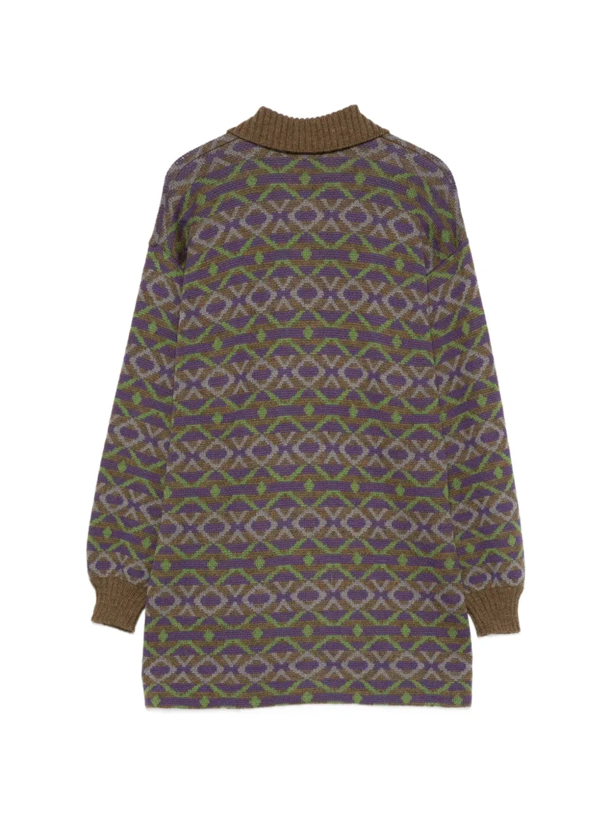 Missoni Pre-Owned 1990年代 ジオメトリック ウール カーディガン - 画像2