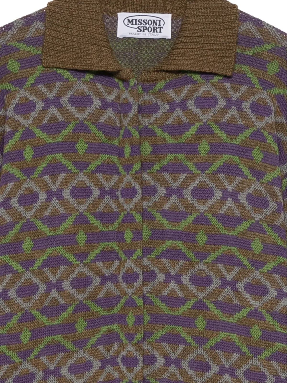 Missoni Pre-Owned 1990年代 ジオメトリック ウール カーディガン - 画像3