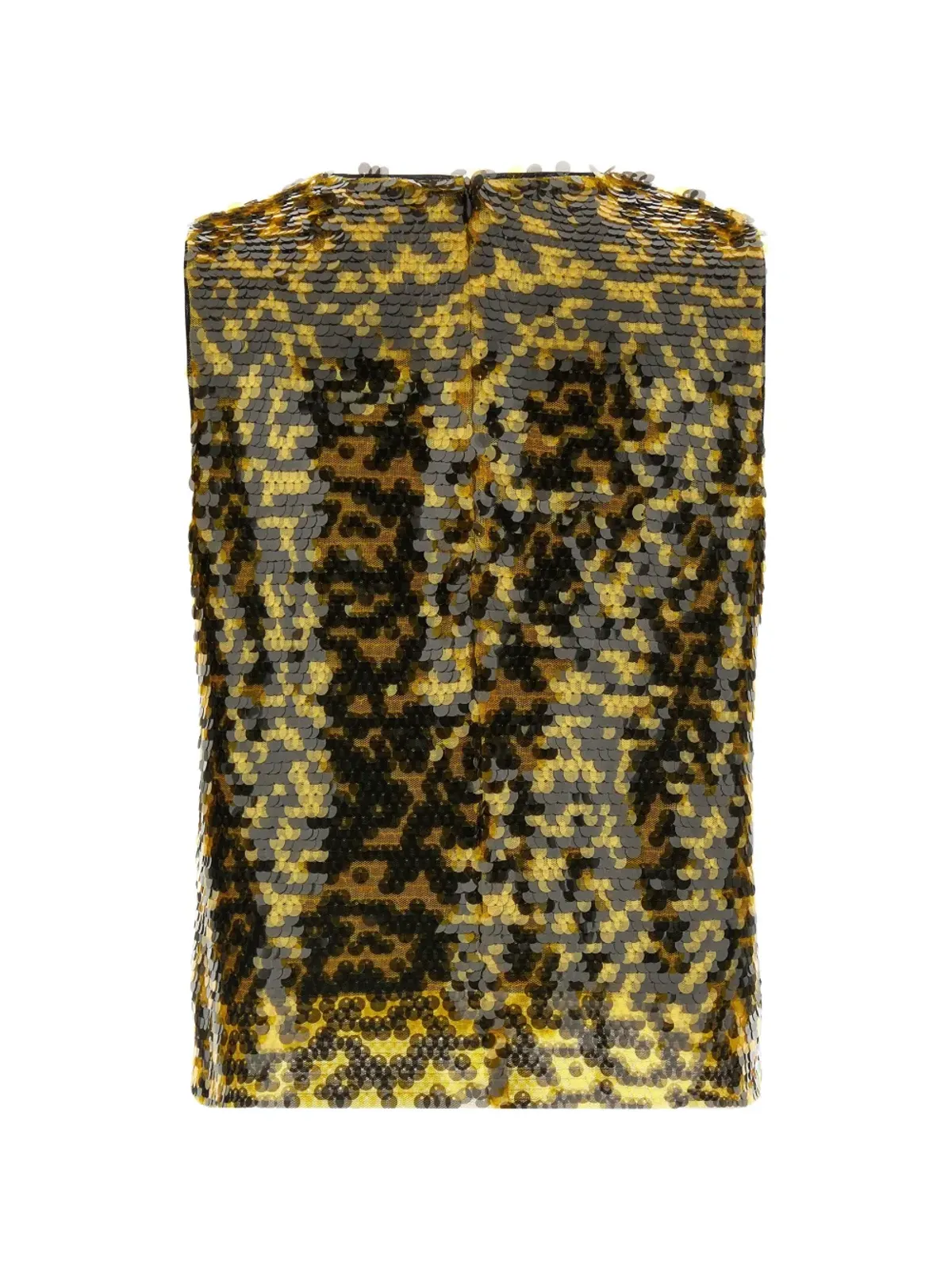 STAUD Seraphina two-tone sequinned top - Yellow - 画像2
