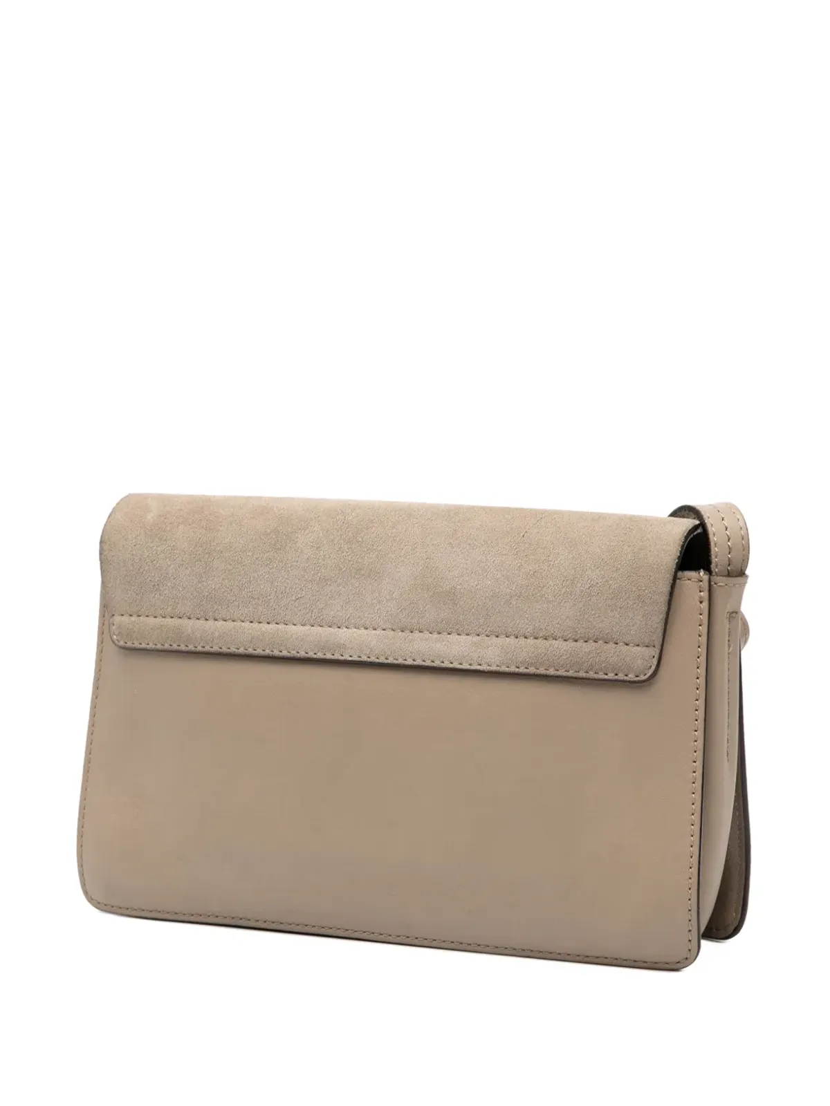 Chloé Pre-Owned Faye クロスボディバッグ（スエード/カーフスキン、ブラウン） - 画像3