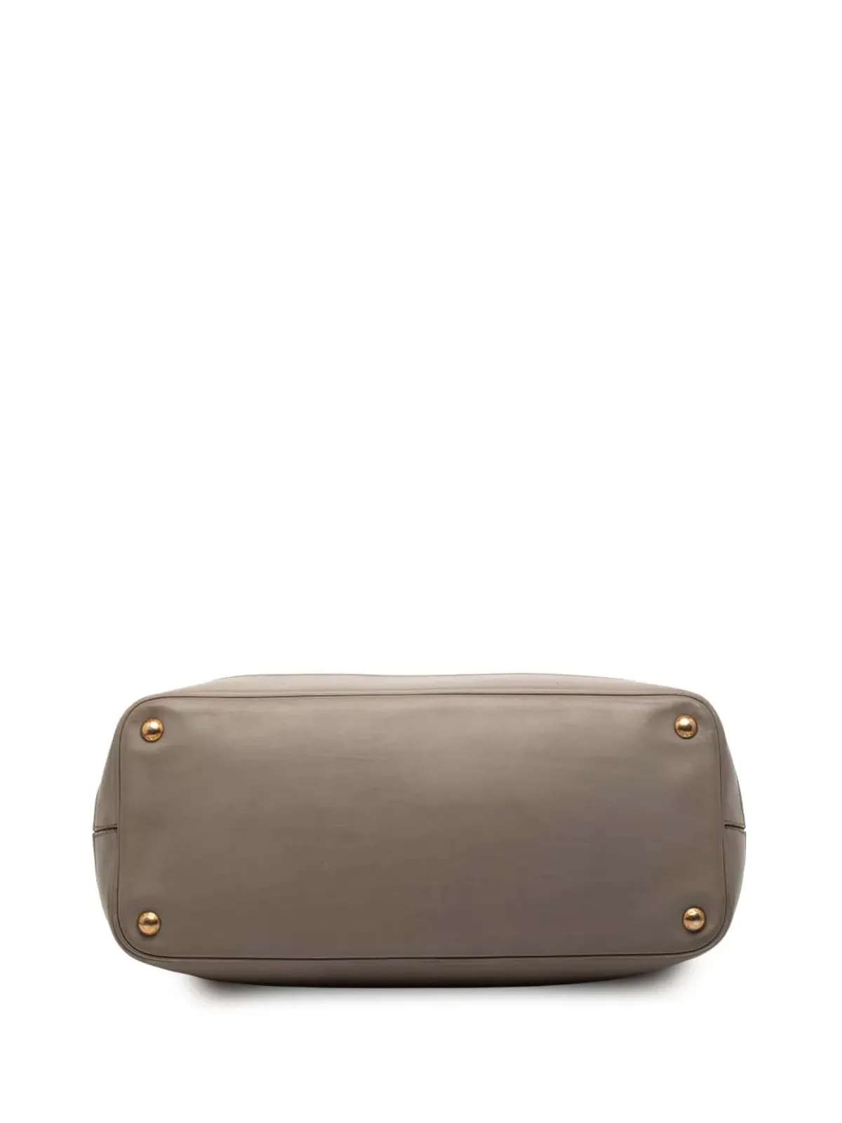 Prada Pre-Owned ラージシティ カーフ ダブルハンドル ショッピング トートバッグ - グレー - 画像4