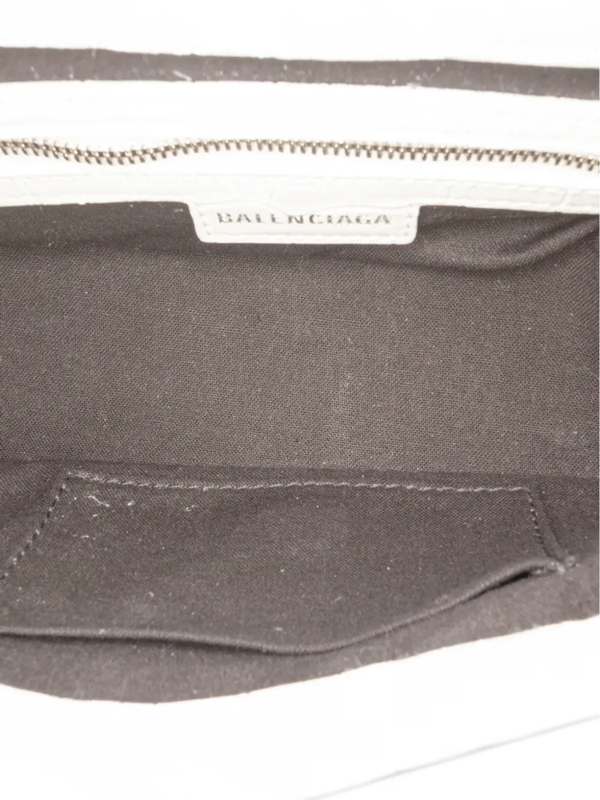 Balenciaga Pre-Owned クロコ型押しレザー Lindsay サッチェル - ホワイト - 画像5
