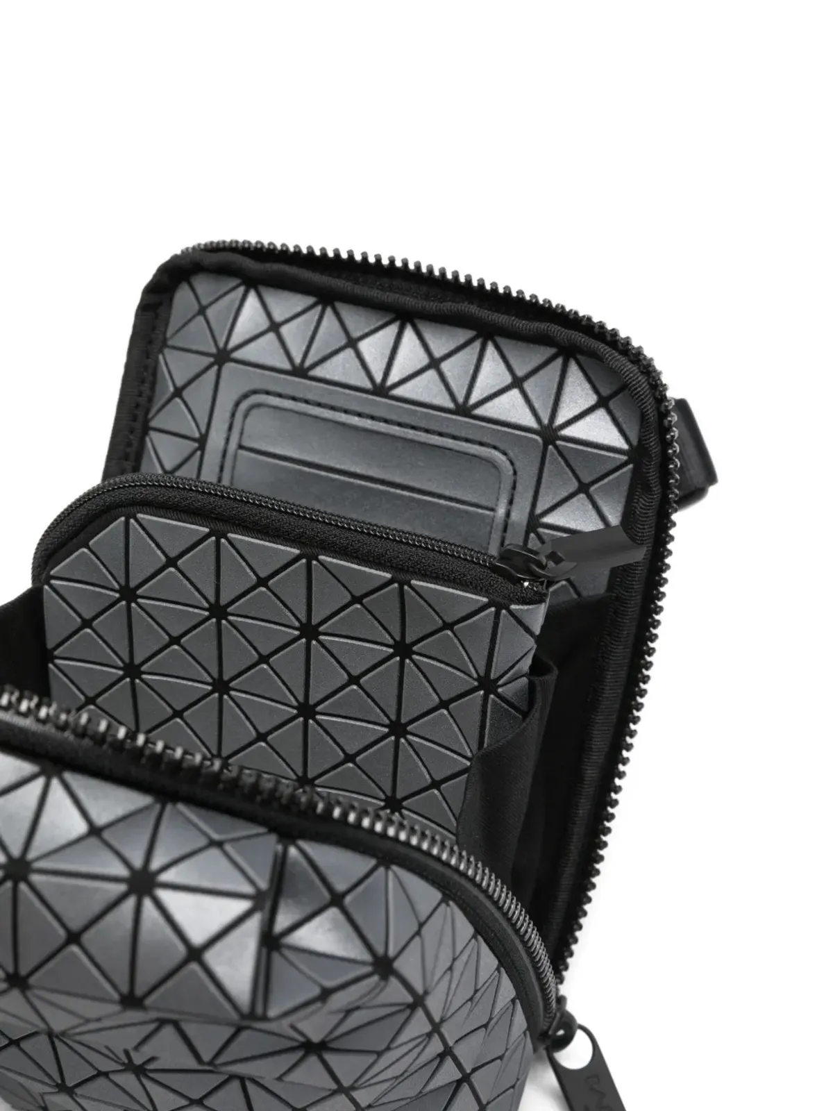 Bao Bao Issey Miyake ジオメトリックデザイン ジップファスナー付き メッセンジャーバッグ - グレー - 画像5