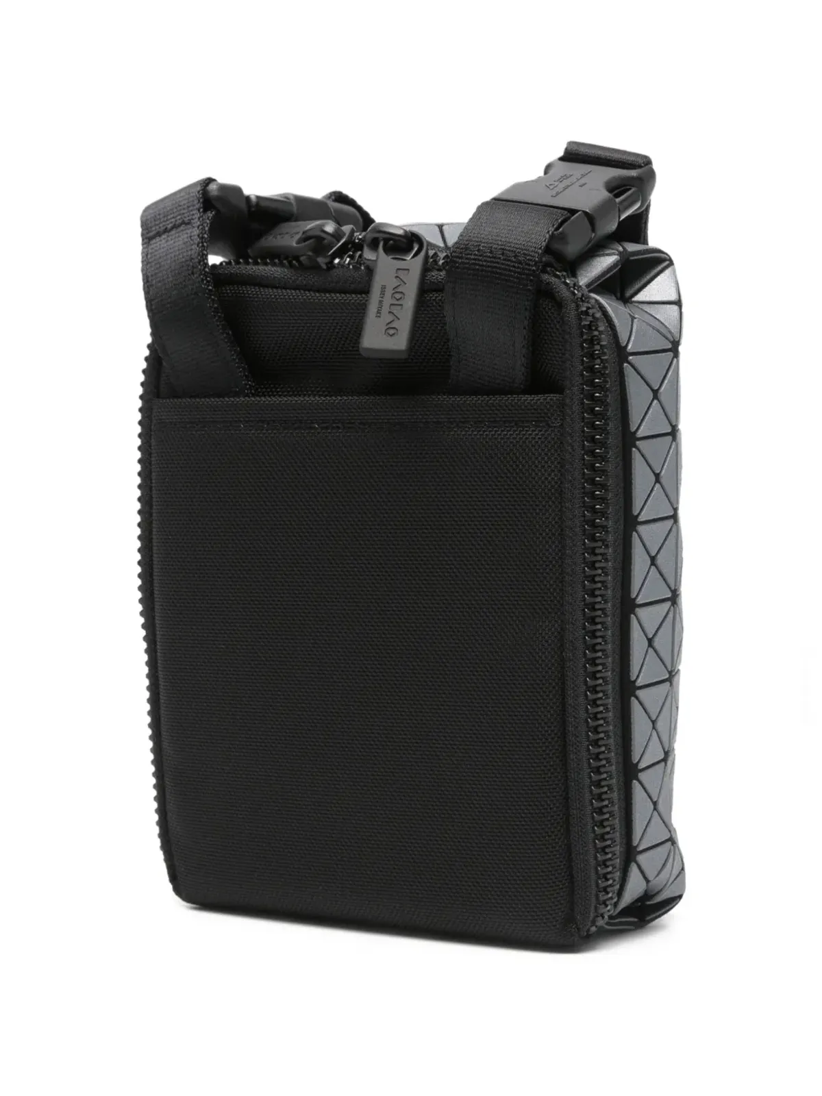 Bao Bao Issey Miyake ジオメトリックデザイン ジップファスナー付き メッセンジャーバッグ - グレー - 画像3