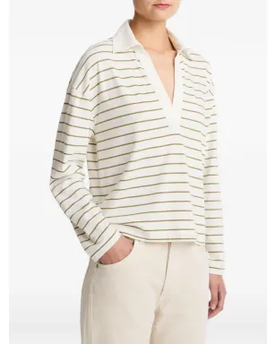 Vince ストライプ Vネック Tシャツ - Neutrals - サムネイル3