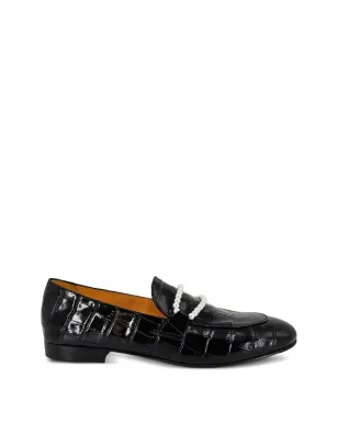 Madison.Maison クロコエンボス パール装飾 ローファー - サムネイル1