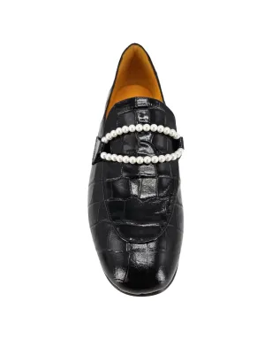 Madison.Maison クロコエンボス パール装飾 ローファー - サムネイル3
