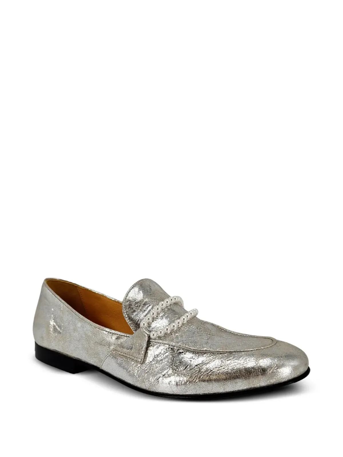 Madison.Maison パール装飾のレザーローファー - Silver - 画像2