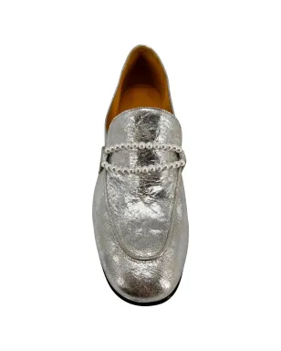 Madison.Maison パール装飾のレザーローファー - Silver - サムネイル3