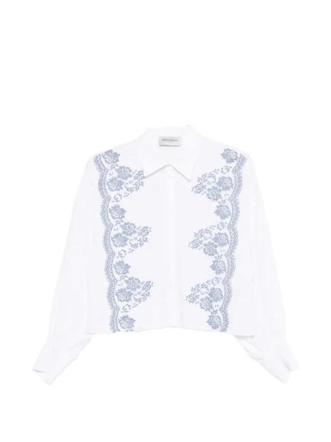 ERMANNO FIRENZE ERMANNO FIRENZE 花柄レースシャツ（ホワイト）の商品画像