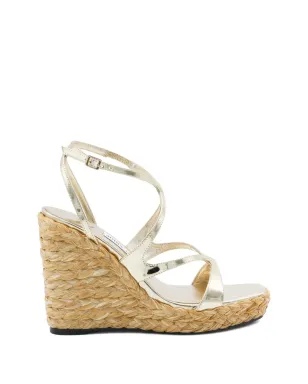 Jimmy Choo Ayla メタリックストラップ付きヒールドエスパドリーユ - サムネイル1