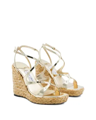 Jimmy Choo Ayla メタリックストラップ付きヒールドエスパドリーユ - サムネイル2