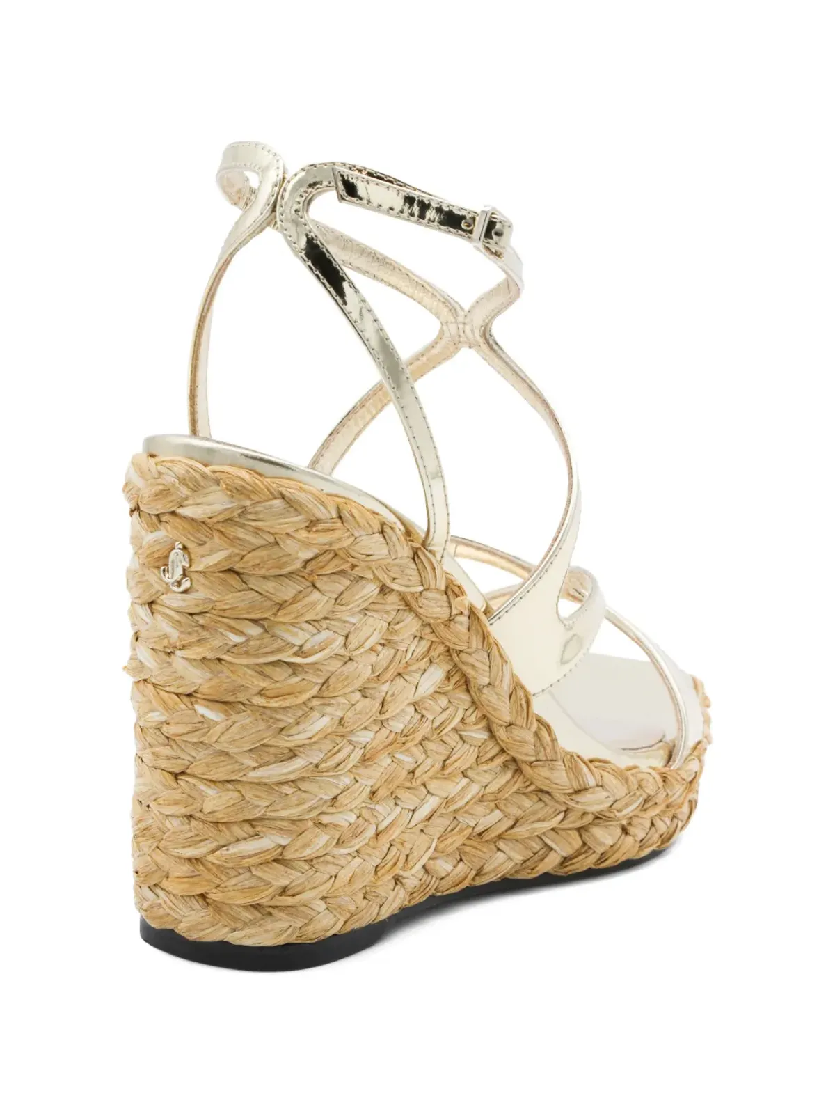 Jimmy Choo Ayla メタリックストラップ付きヒールドエスパドリーユ - 画像3