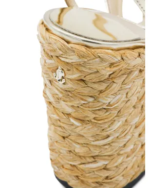 Jimmy Choo Ayla メタリックストラップ付きヒールドエスパドリーユ - サムネイル4