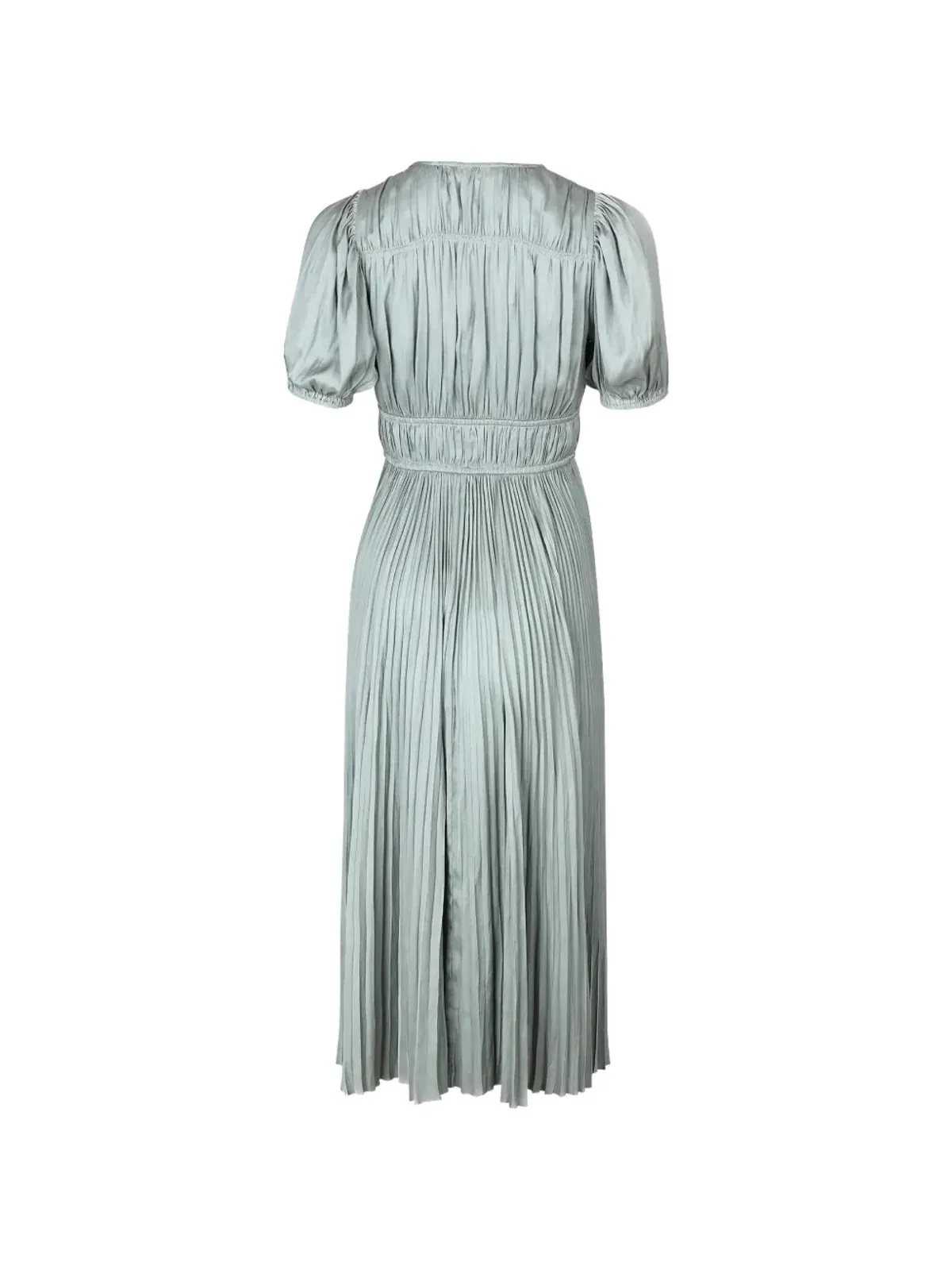 Ulla Johnson Audra puff-sleeve pleated midi dress - Green - 画像2