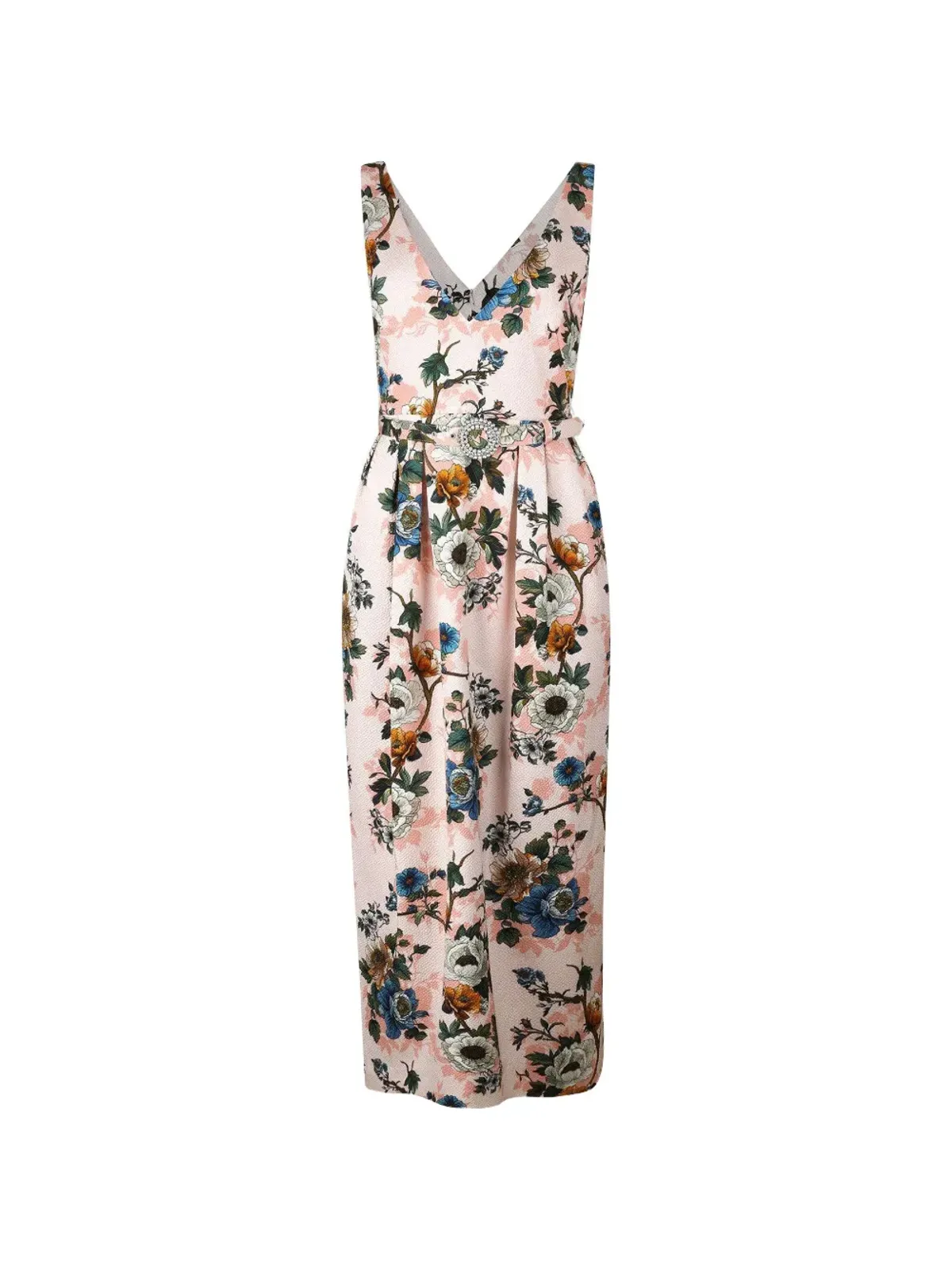 Borgo De Nor Jules floral belted midi dress - Pink - 画像1